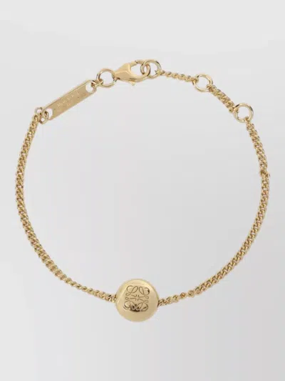 Loewe Pebble Chain Link Bracelet Design Piece In Gold