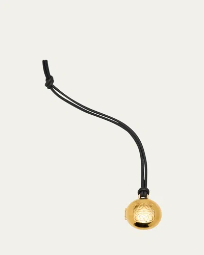 Loewe Pebble Charm Locket In Brass In Gold