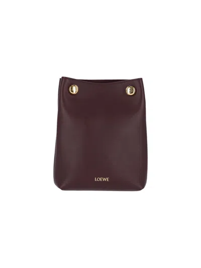 Loewe "pebble" Clutch In Red