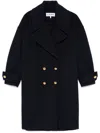 Loewe Oversized Double-breasted Wool Coat In Blue