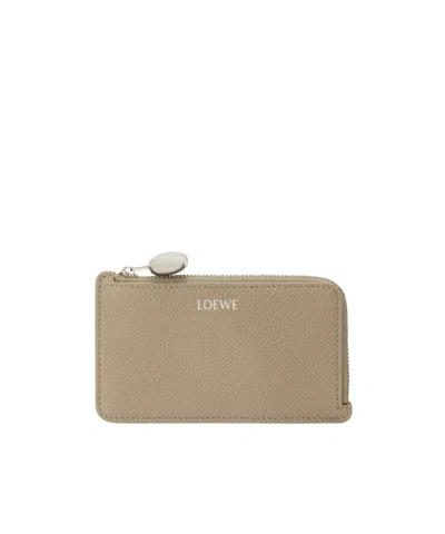 Loewe Pebble Coin Cardholder In Pebble Grained Calfskin In Brown