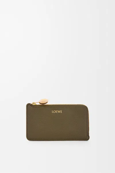 Loewe Pebble Coin Cardholder In Pebble Grained Leather Skin For Woman In Brown