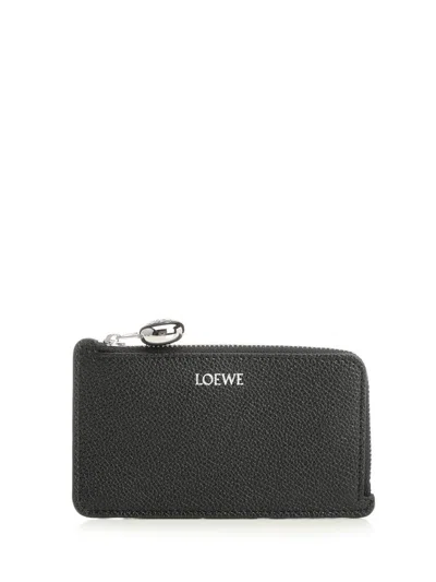 Loewe Pebble Coin Cardholder Wallets Black In Green