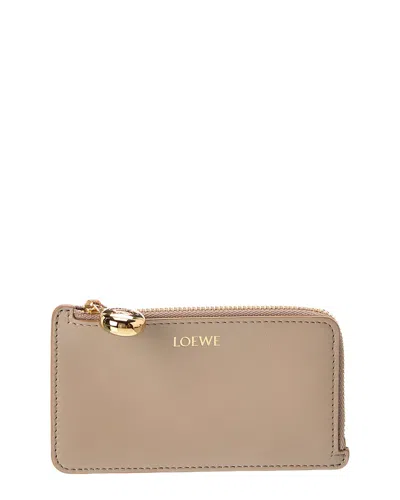 Loewe Pebble Coin Leather Card Holder In Neutral