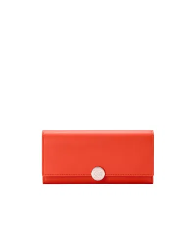 Loewe Pebble Continental Wallet In Shiny Nappa Calfskin In Orange