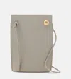 Loewe Pebble Dice Leather Iphone Case In Grey
