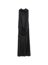 Loewe Anagram Pebble-detail Maxi Dress In Black
