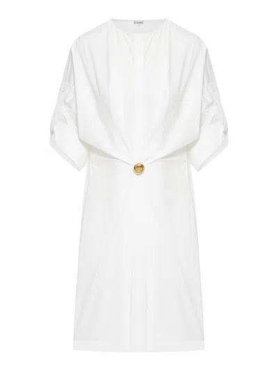 Loewe Pebble Cotton Minidress In White