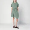 Loewe Pebble Dress In Sage Green Linen Blend In Green