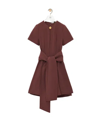 Loewe Pebble Dress In Viscose And Linen