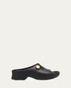 Loewe Anagram Platform Slides In Black/gold