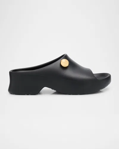 LOEWE PEBBLE FOAM BUTTON SLIDE SANDALS