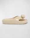 Loewe Pebble Foam Toe-post Slide Sandals In 4763 Light Powder