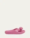 Loewe Logo-engraved Flip-flops In Pink