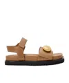 Loewe Pebble Fussbett Sandals In Soft Calfskin In Brown