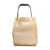 Loewe Pebble Honeycomb Hobo In Raffia In Beige