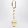 Loewe Pebble Keyring With Gold Anagram Logo In Gold