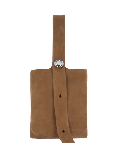 Loewe "pebble" Large Bucket Bag In Brown