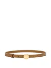 Loewe Pebble Belt In Smooth Calfskin In Brown