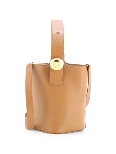 Pre-owned Loewe Pebble Leather Bucket Bag In Brown