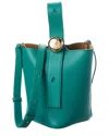 Loewe Pebble Leather Bucket Bag In Green