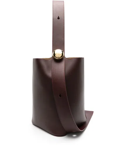 LOEWE PEBBLE LEATHER BUCKET BAG