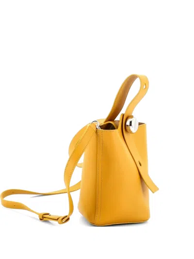 Pre-owned Loewe Pebble Leather Bucket Bag In Yellow