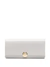 Loewe Pebble Leather Continental Wallet In Gray