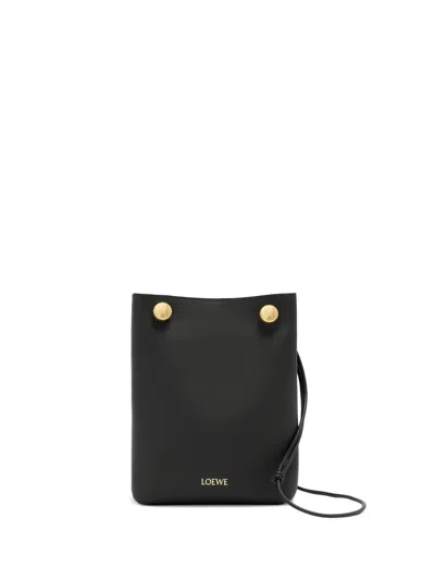 Loewe Pebble Leather Pouch In Black