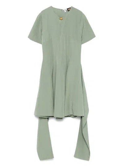 LOEWE PEBBLE LINEN BLEND SHORT DRESS