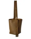 Loewe Pebble Medium Leather Bucket Bag In Brown
