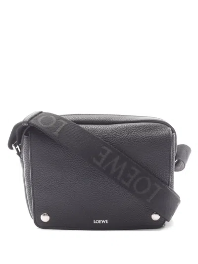 Pre-owned Loewe Pebble Messenger Bag In Black