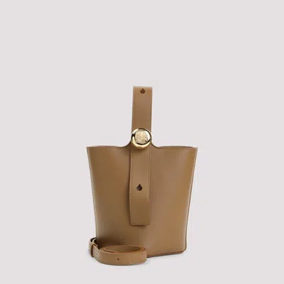 Loewe Pebble Mini Bucket Bag In Brown