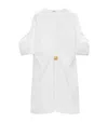 Loewe Womens Optic White Pebble Short-sleeved Cotton Mini Dress In White