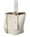 Loewe Mini Pebble Leather Bucket Bag In White