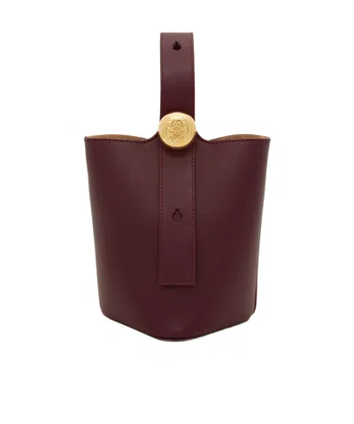 LOEWE MINI PEBBLE BUCKET BAG IN MELLOW CALFSKIN