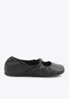 Loewe Women Pebble Ballerina In Nappa Leather In Black