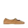 Loewe Pebble Soft Ballerina In Nappa Lambskin In Nude