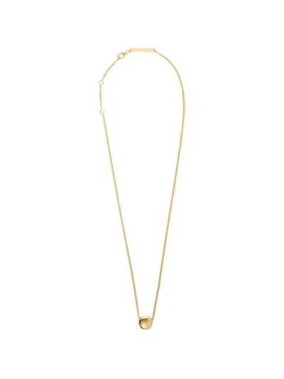 Loewe Pebble Pendant Necklace Featuring Engraved Detail In Gold
