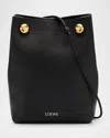 Loewe Pebble Pouch Bucket Bag In Calf Leather In 1100 Black