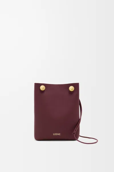 Loewe Pebble Pouch En Cuir Lisse Pour Femme