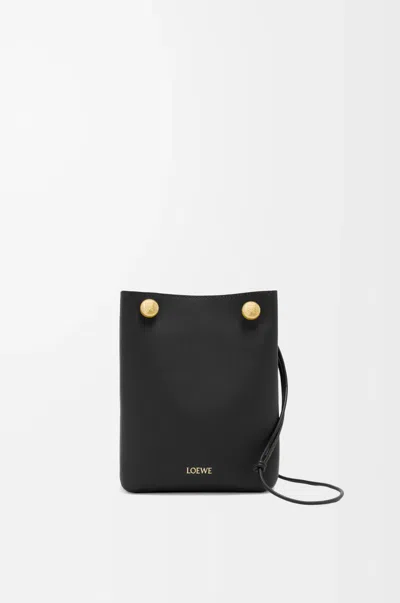 Loewe Pebble Pouch Bucket Bag In Calf Leather In 1100 Black