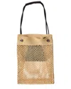 Loewe Pebble Raffia & Leather Tote In Brown