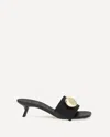 Loewe 450mm Pebble-embellished Leather Sandals In Black
