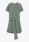 Loewe Pebble Dress In Sage Green Linen Blend