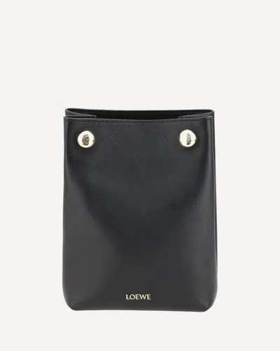 Loewe Pebble Shoulder Bag In Black