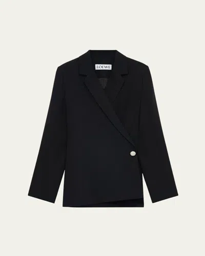 LOEWE PEBBLE SINGLE-BREASTED WRAP BLAZER