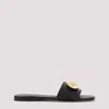 Loewe Leather Open Toe Flat Sole Slippers In Black