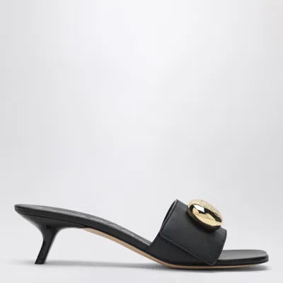Loewe 450mm Pebble-embellished Leather Sandals In Black