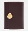 Loewe Pebble Small Leather Wallet In Burgundy